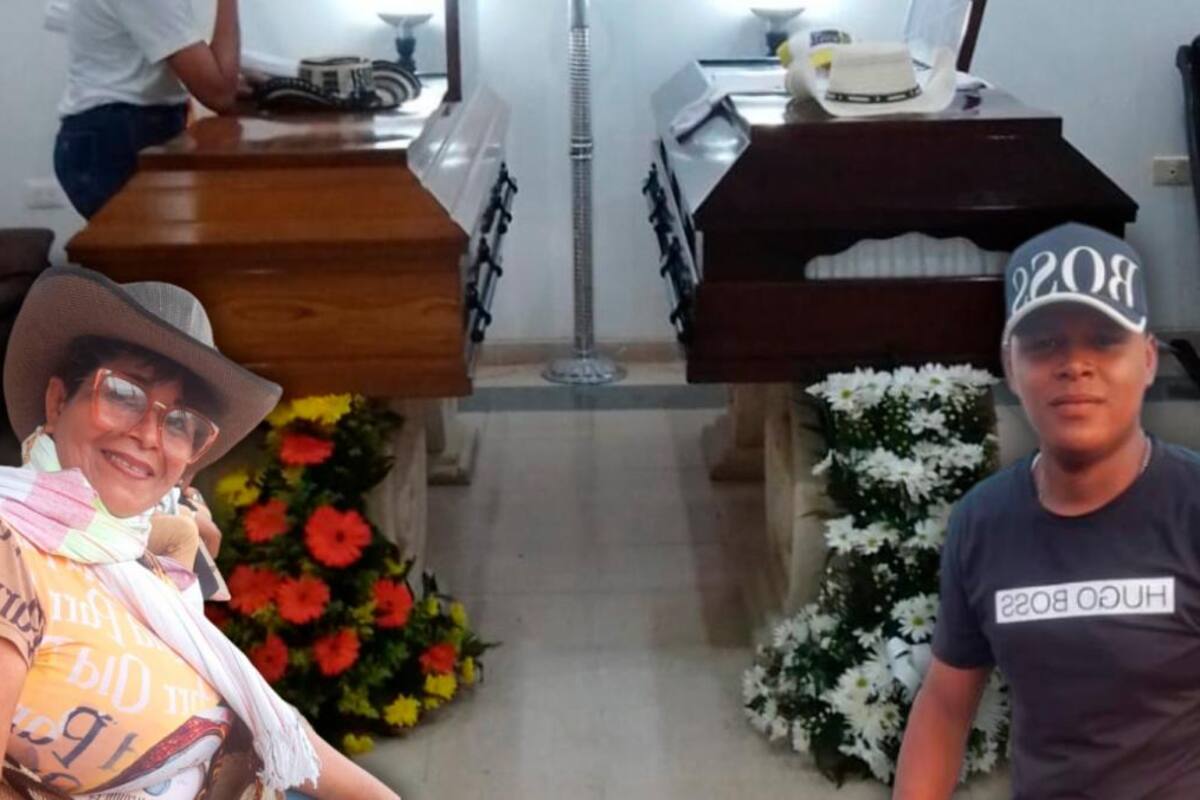 Dolorosa despedida de mamá e hijo: murieron en un fuerte choque de moto