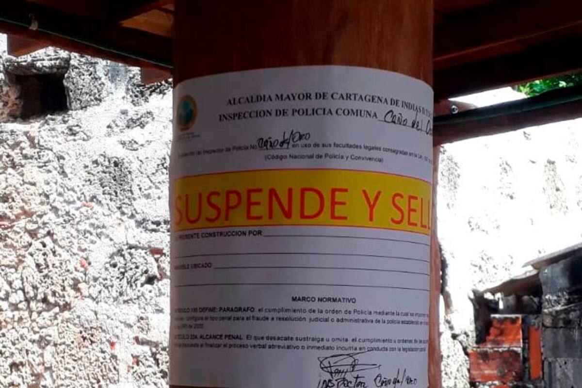 Secretaría del Interior selló polémica obra en Caño del Loro