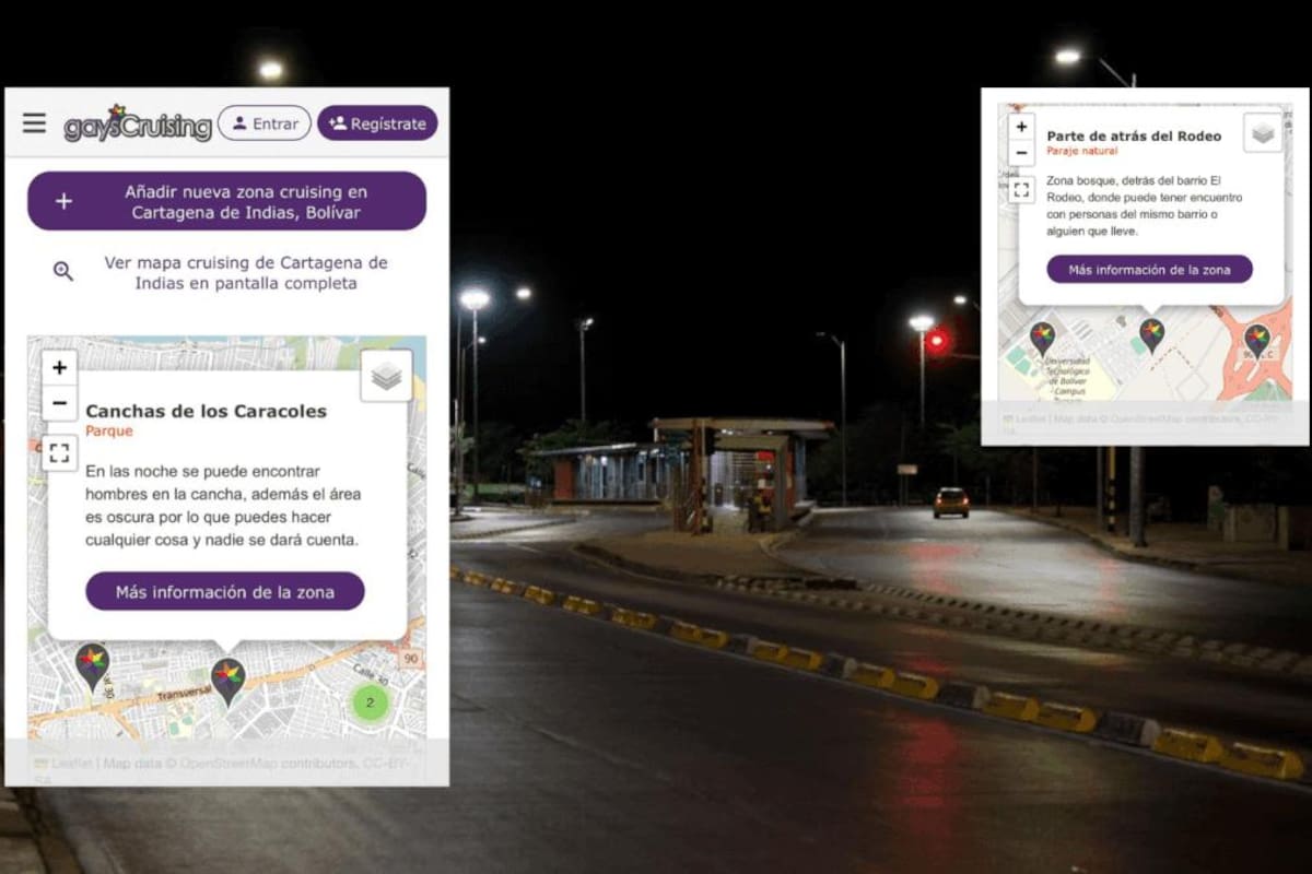 ¡Insólito! Crean un mapa para encuentros sexuales gay en Cartagena