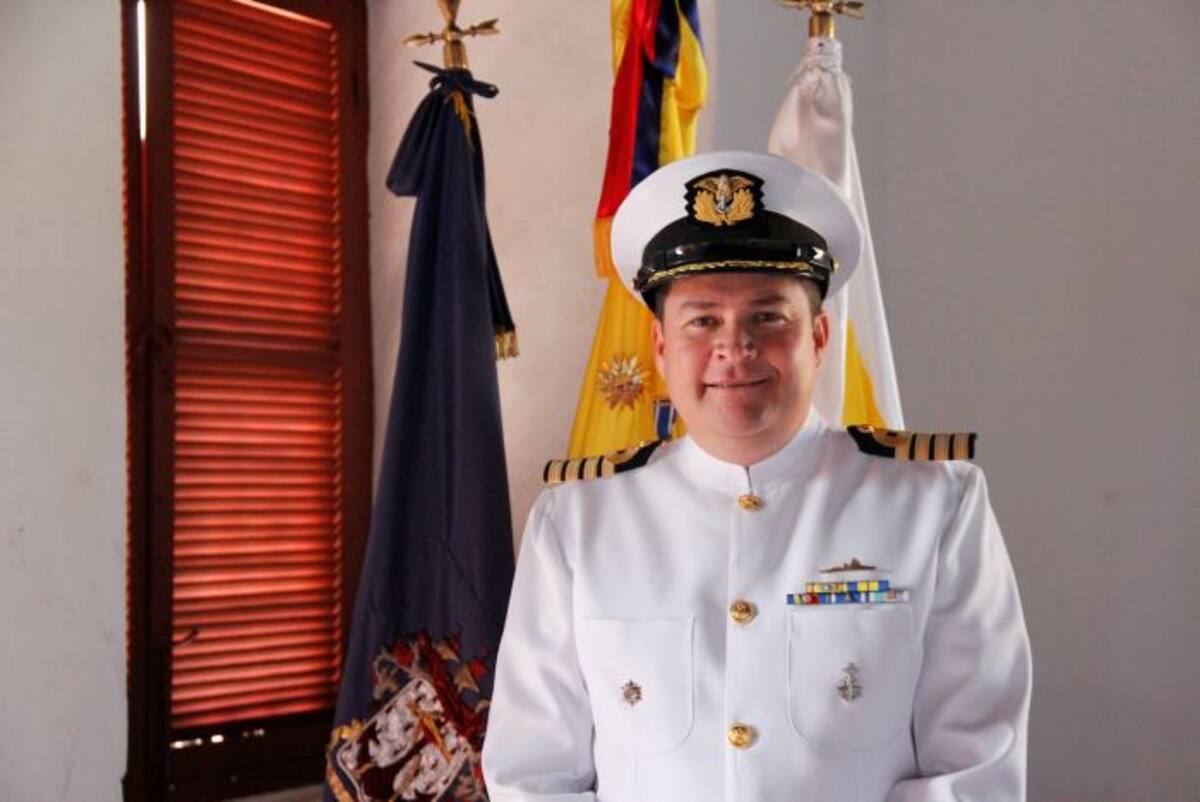 Capitán de navío Juan Carlos Roa Cuba, nuevo capitán de puerto de Cartagena. LUIS C. PRADO - EL UNIVERSAL