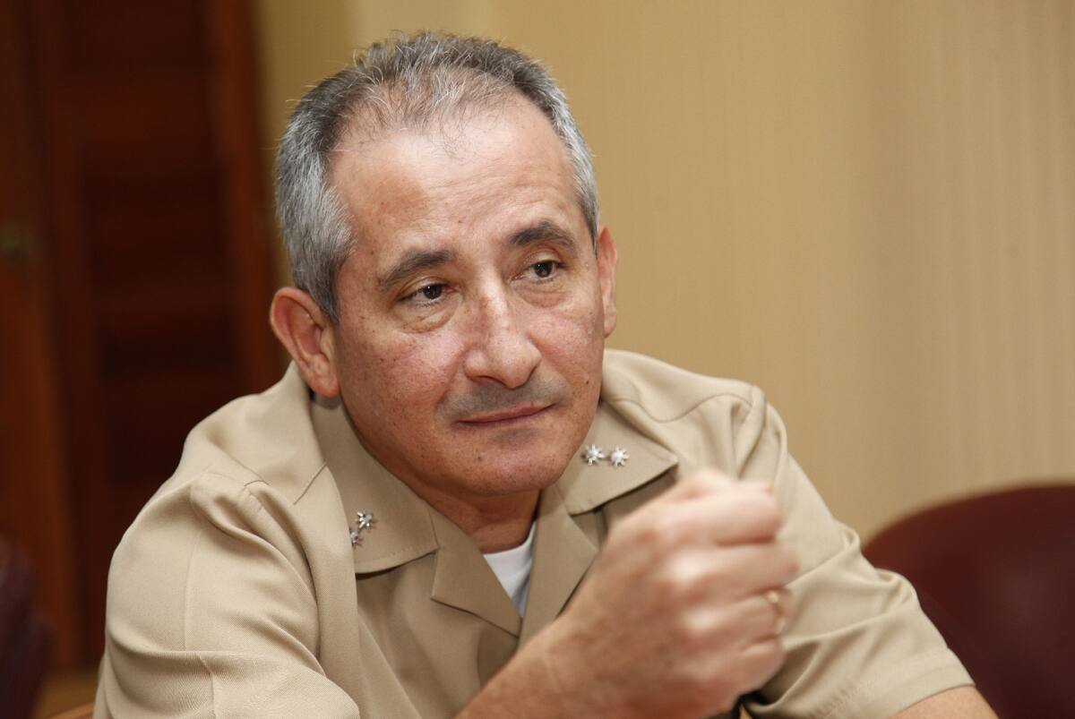 El comandante de la Fuerza Naval del Caribe, contralmirante Evelio Enrique Ramírez Gáfaro. Aroldo Mestre- El Universal
