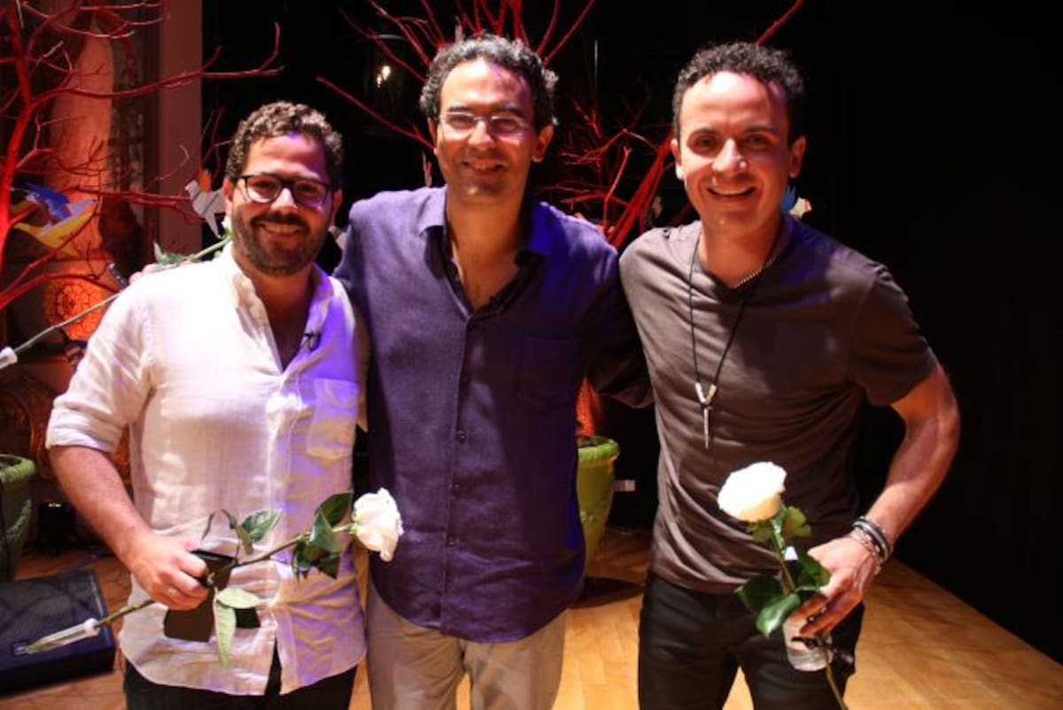 Camilo Hoyos, Juan Gabriel Vásquez y Fonseca. ZENIA VALDELAMAR - EL UNIVERSAL