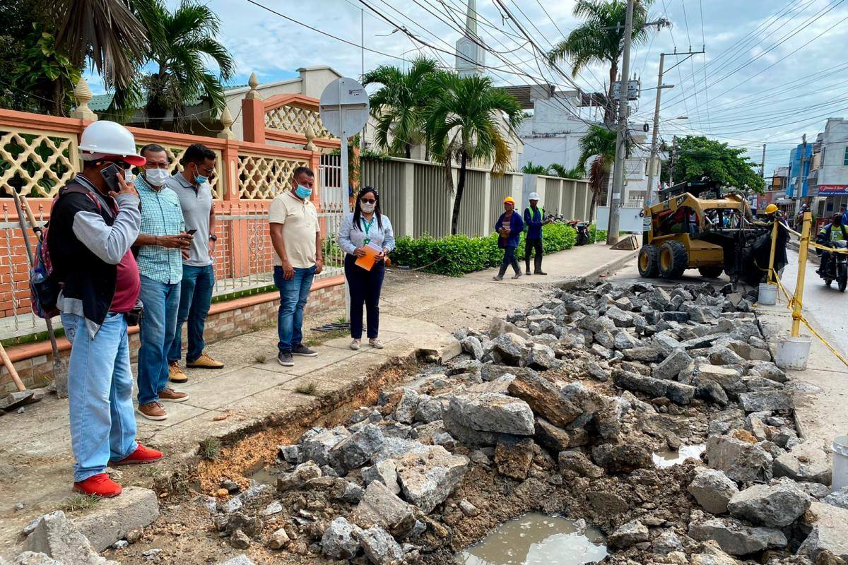 Empezaron trabajos de intervención en la malla vial de Turbaco