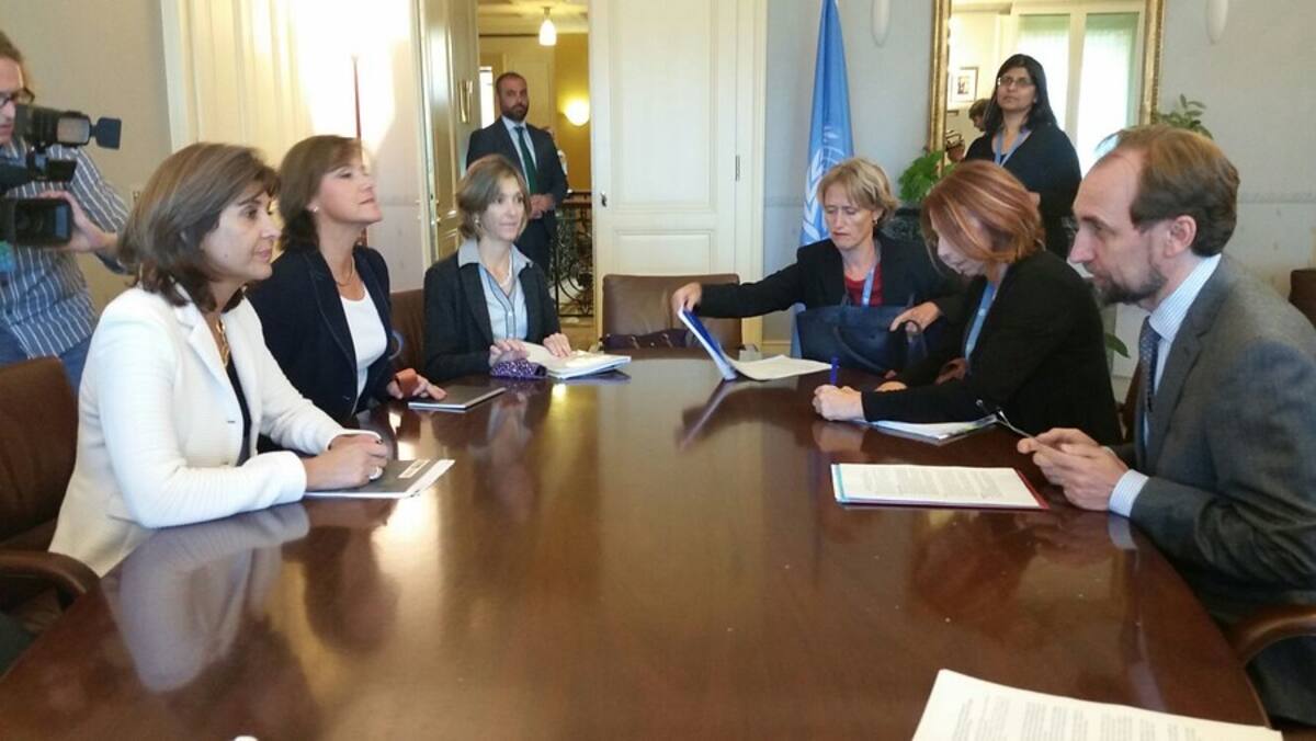 La canciller colombiana está reunida con el Alto Comisionado para los Derechos Humanos para hablar sobre la crisis con Venezuela COLPRENSA / Oficina de prensa Cancillería