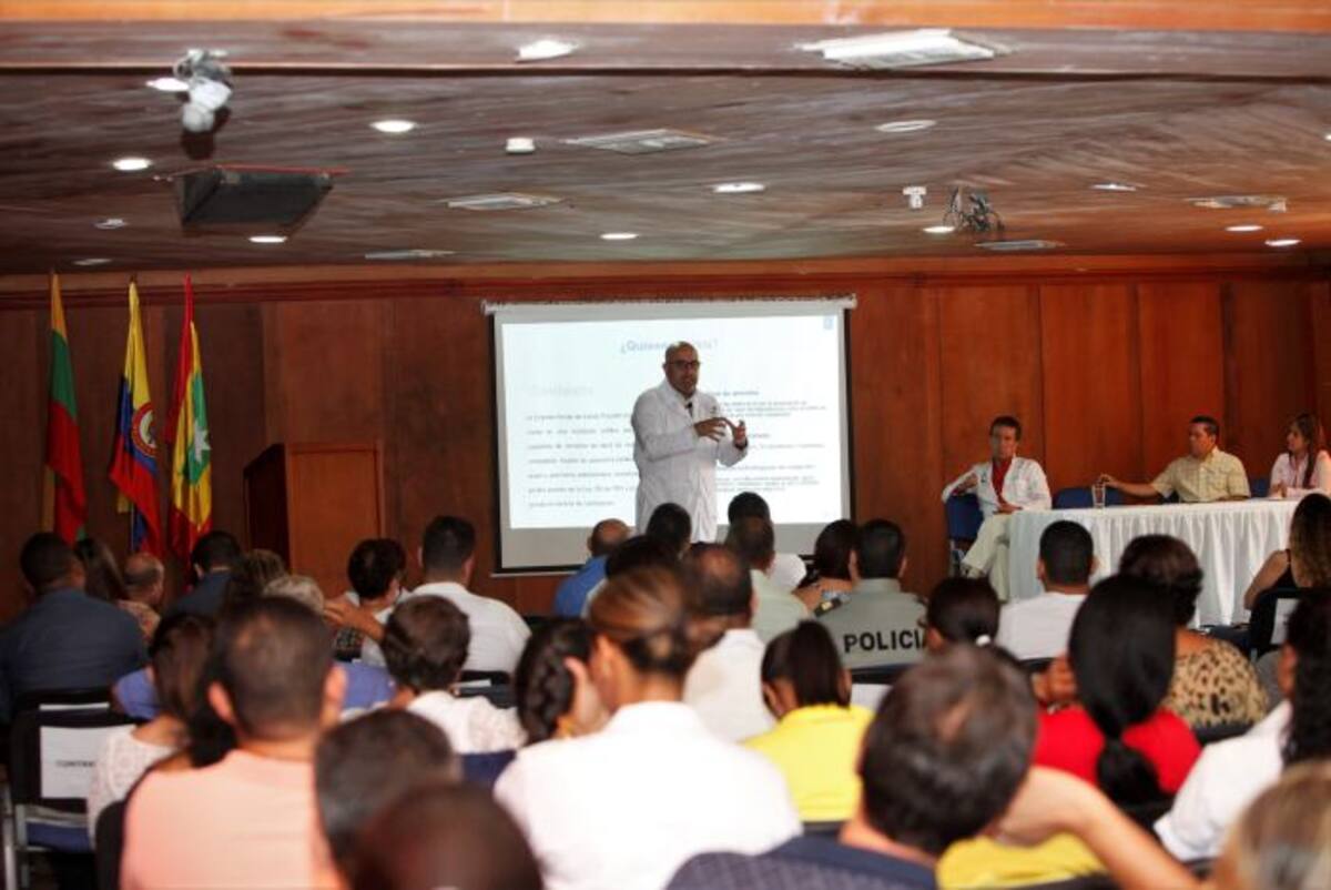 Fernando trillo Figueroa, agente especial interventor del HUC, durante la rendición de cuentas de la vigencia 2017. aroldo mestre