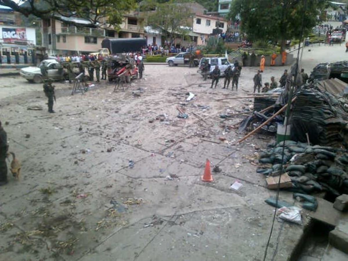 Atentado en Inzá, Cauca. COLPRENSA