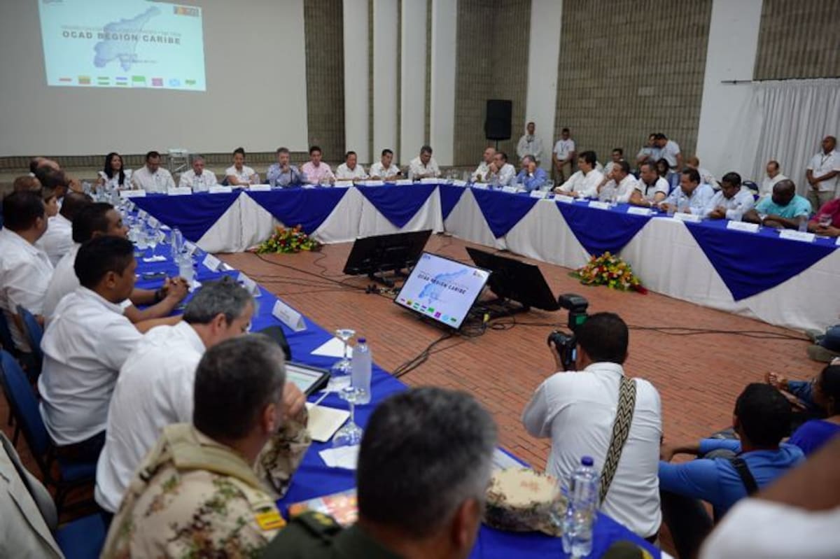 El presidente Santos lideró la OCAD regional en la ciudad de Riohacha. Cortesía.