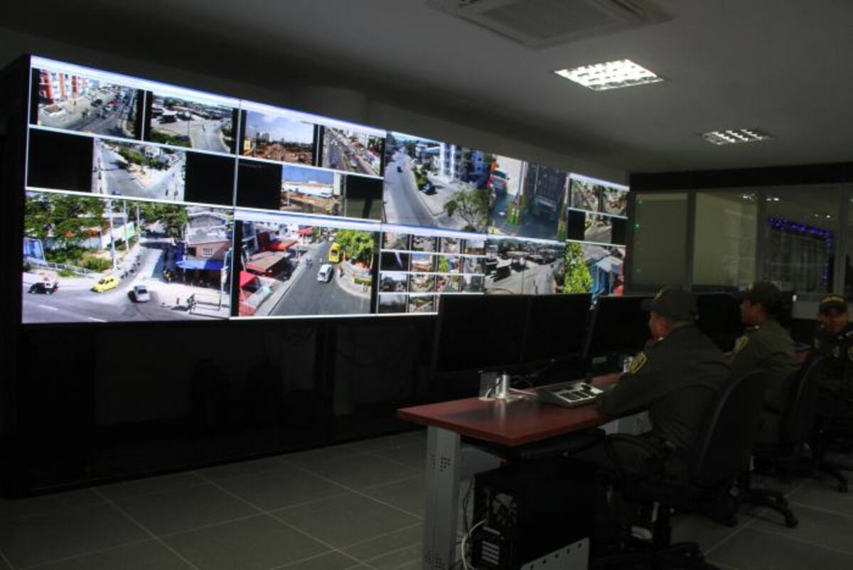El video wall del centro de monitoreo tiene una pantalla de retroproyección de 70 pulgadas, en la que se podrán observar las imágenes que capten las cámaras instaladas en diversos puntos de la ciudad. Óscar Díaz-El Universal