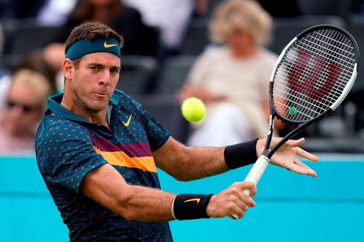 Del Potro se lesionó la rodilla y abandona Queen‘s