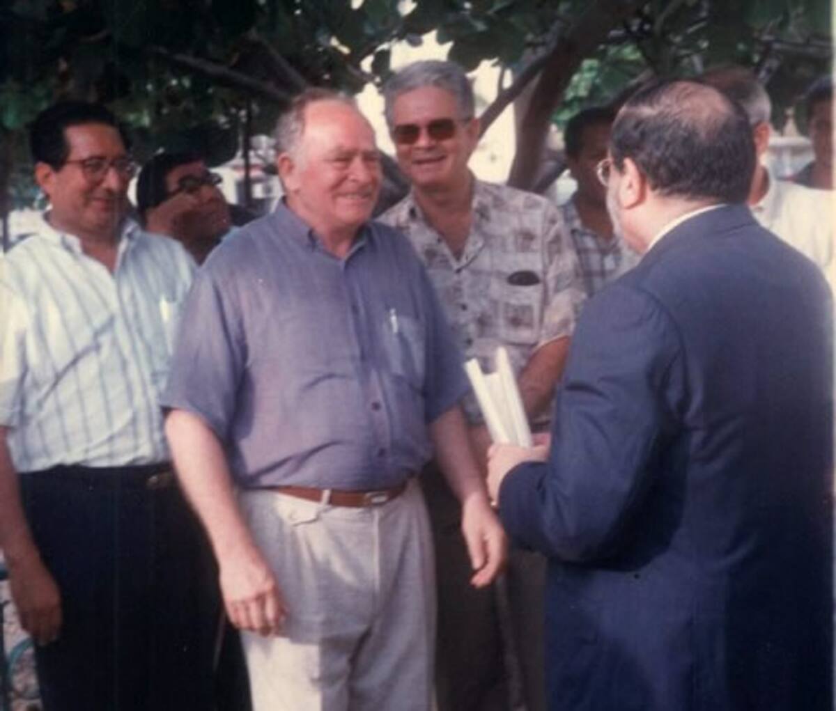 En la inauguración del busto a Carlos Lleras Restrepo.
