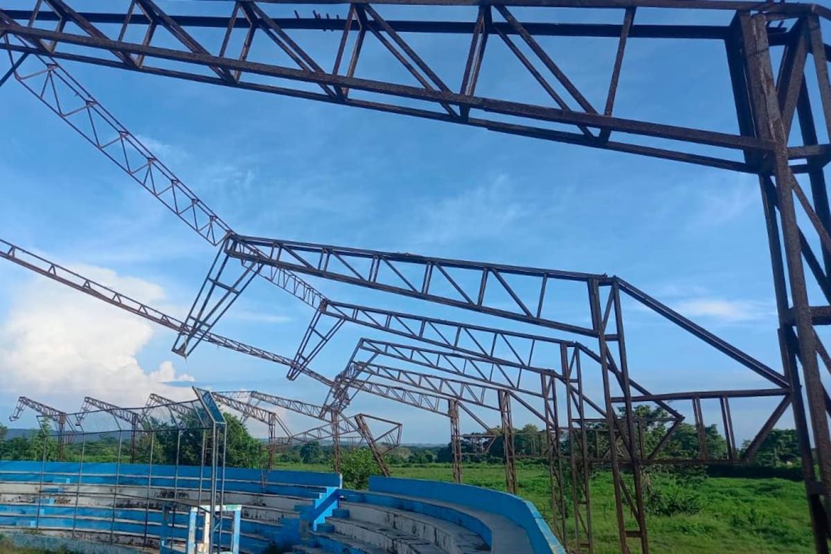 Así luce el estadio de béisbol de Arjona, municipio donde nació José Quintana