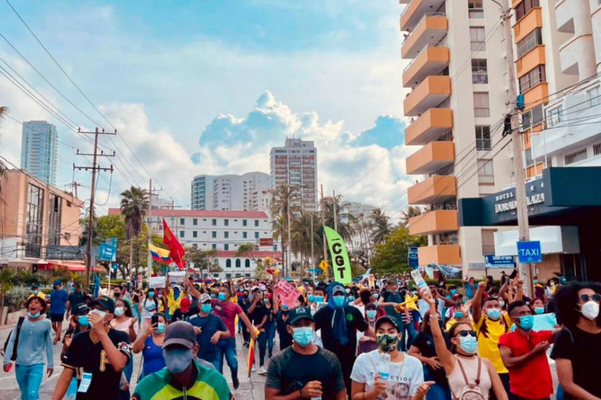 Cartagena completó 10 días de protestas en apoyo al paro nacional