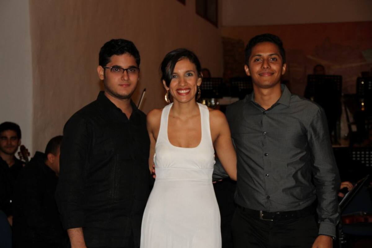 El tenor, Rafael Figueroa; la soprano, Karolina Palacios, y el tenor Álvaro Mckenzie.