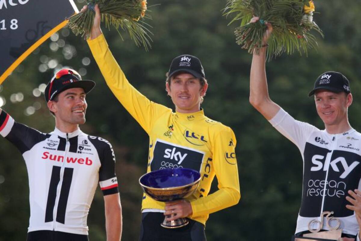 Geraint Thomas. AP Francois Mori