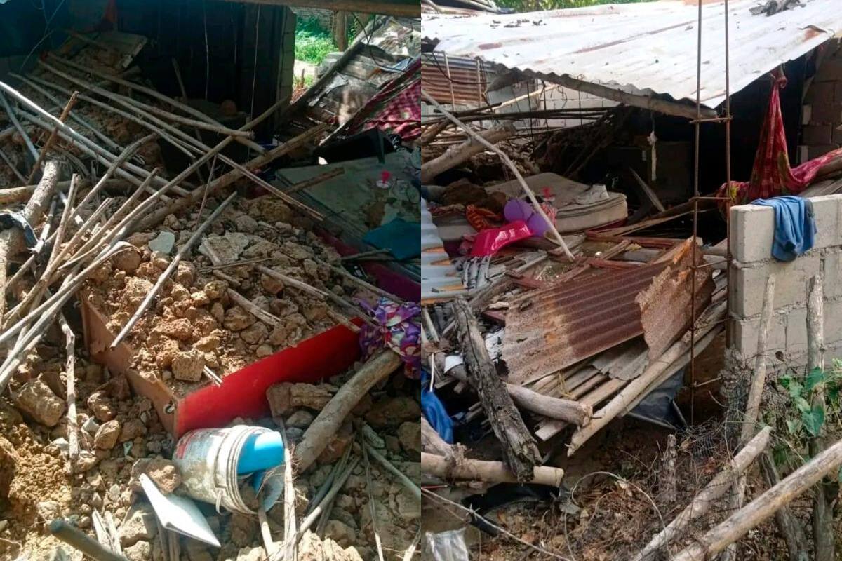 ¡Tragedia! Niña, de 9 años, quedó herida cuando su casa le cayó encima