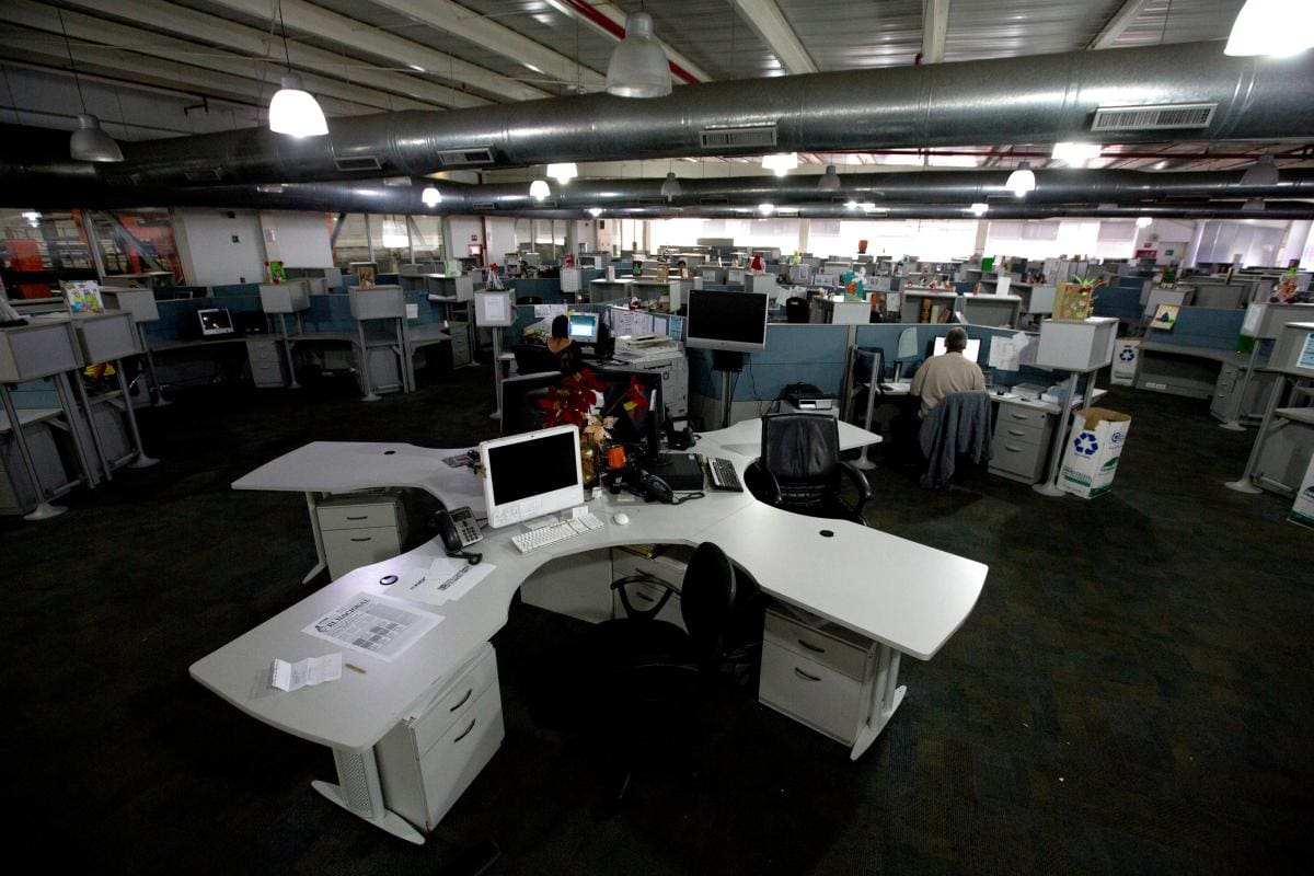 La sala de redacción de El Nacional.