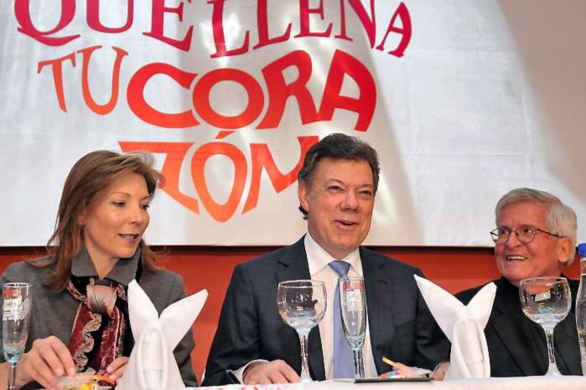 Al Banquete del Millón asistió el presidente Santos y su esposa, María Clemencia. Prensa Presidencia