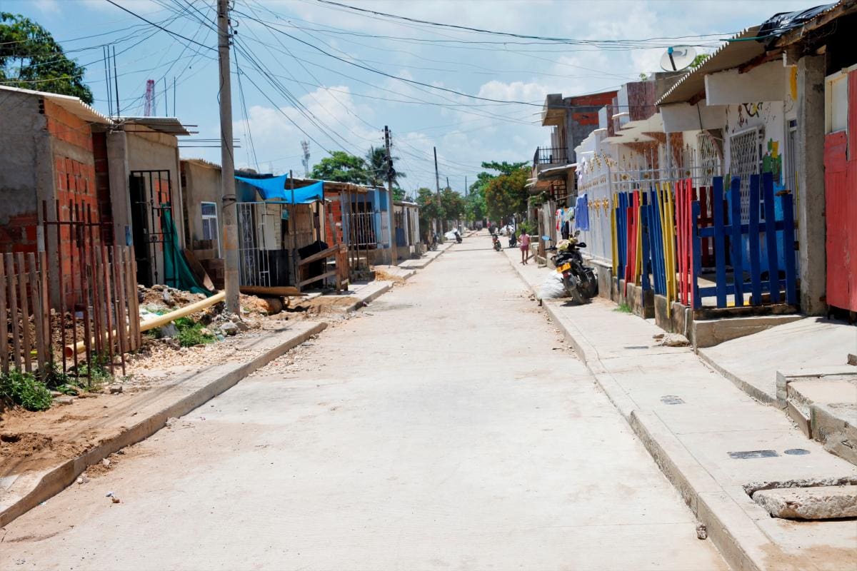 Gracias al alcantarillado, las calles del barrio Villa Hermosa lucen mejor.
