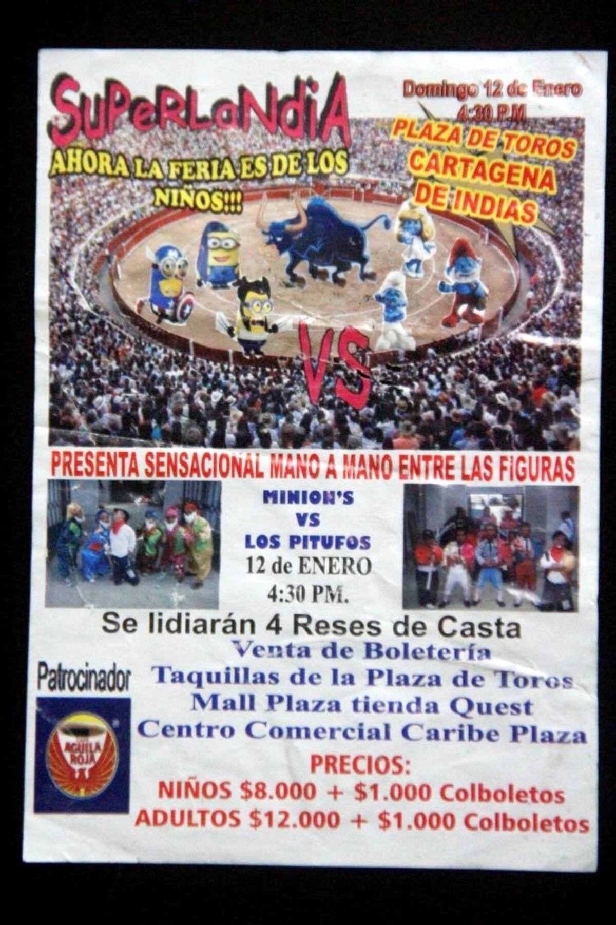 El volante de la corrida de toros de niños fue entregado dentro del evento del 4 de enero. CORTESÍA