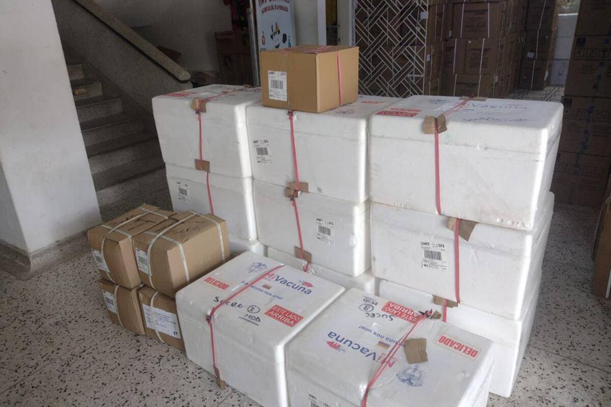 Sucre recibió 56.100 dosis de Sinovac e inicia vacunación a niños entre 3 y 11 años