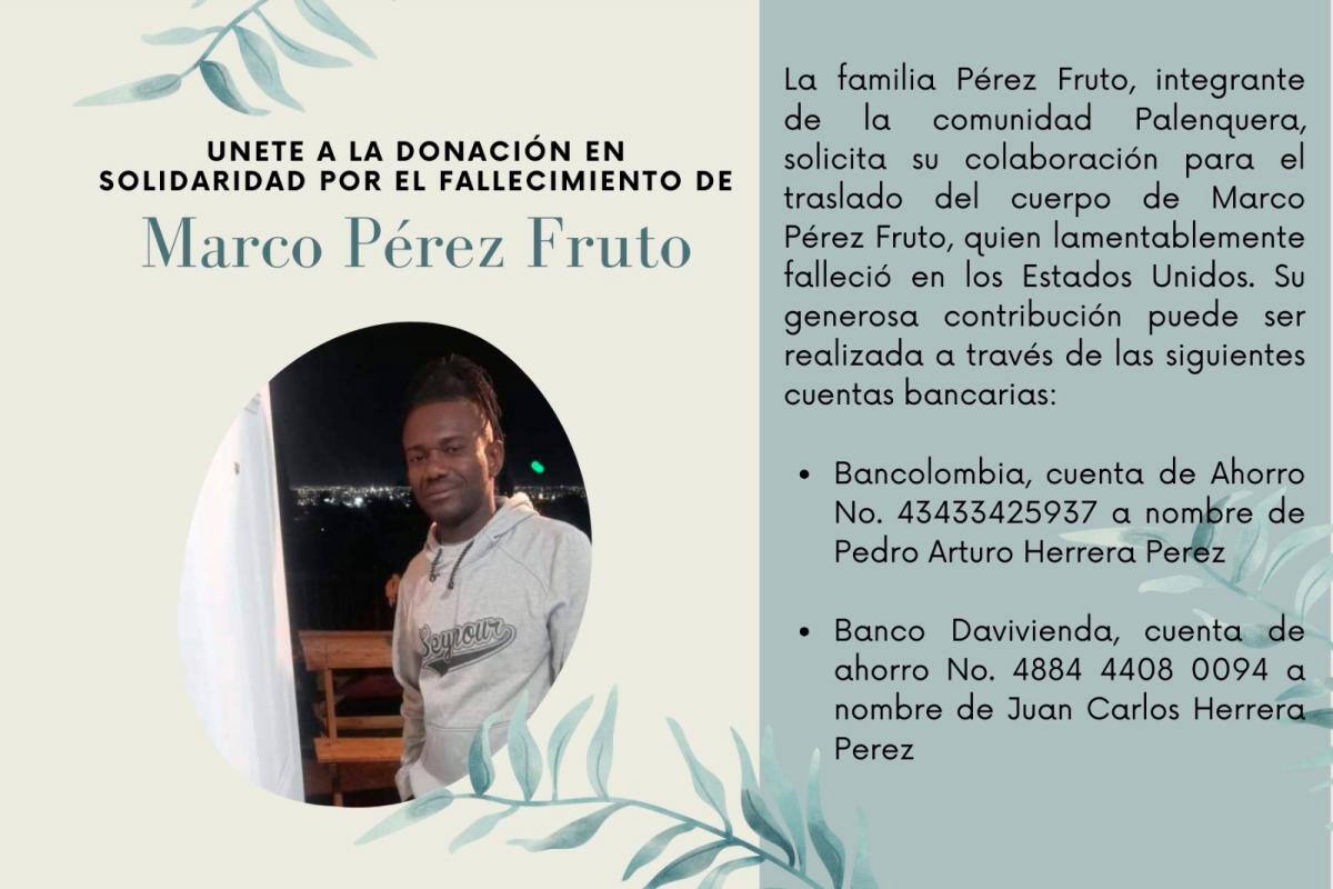 Familiares de palenquero fallecido en EE. UU. piden ayuda para su repatriación