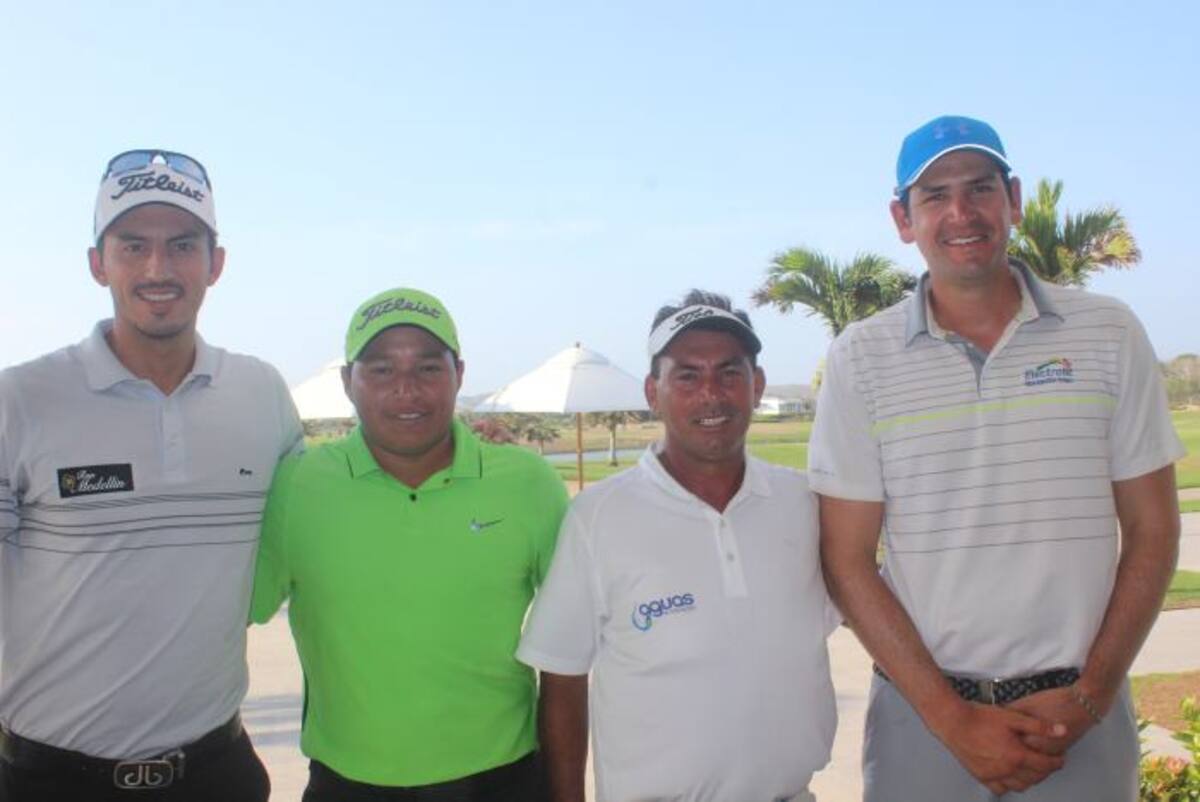 David Vanegas, Juan Aleán, Luis Fernando Zapata y Sergio Franky son los cuatro líderes en el Karibana tras disputarse el primer día del certamen. cortesía