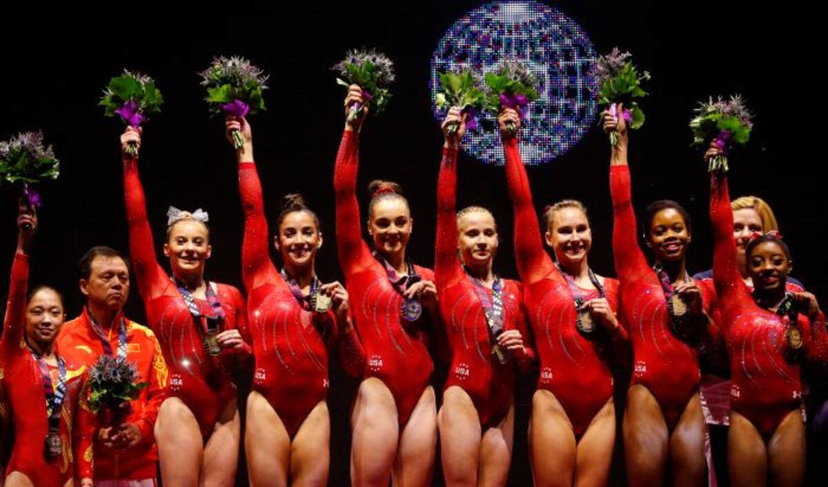 Equipo de gimnasia artística de Estados Unidos. AP Matthias Schrader