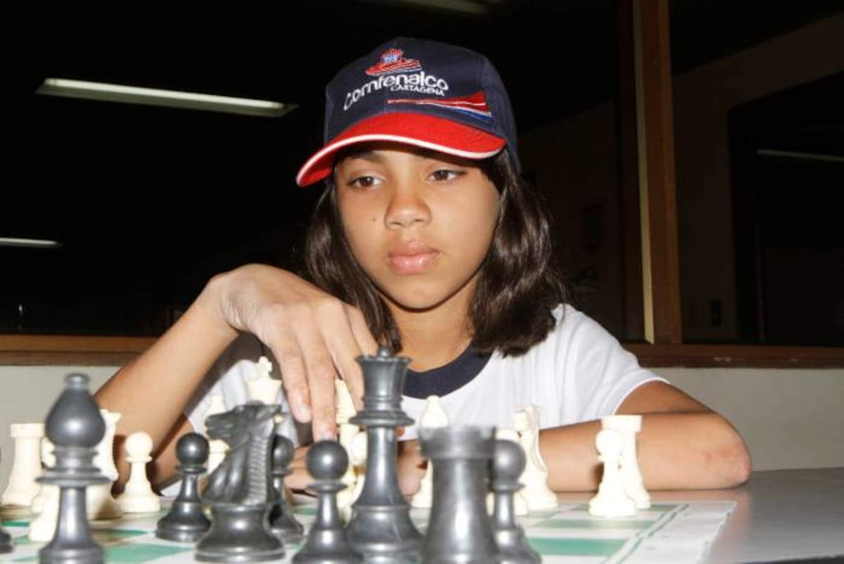 María José Rosado, estudiante de Comfenalco, campeona nacional Sub-13. Julio Castaño/ El Universal