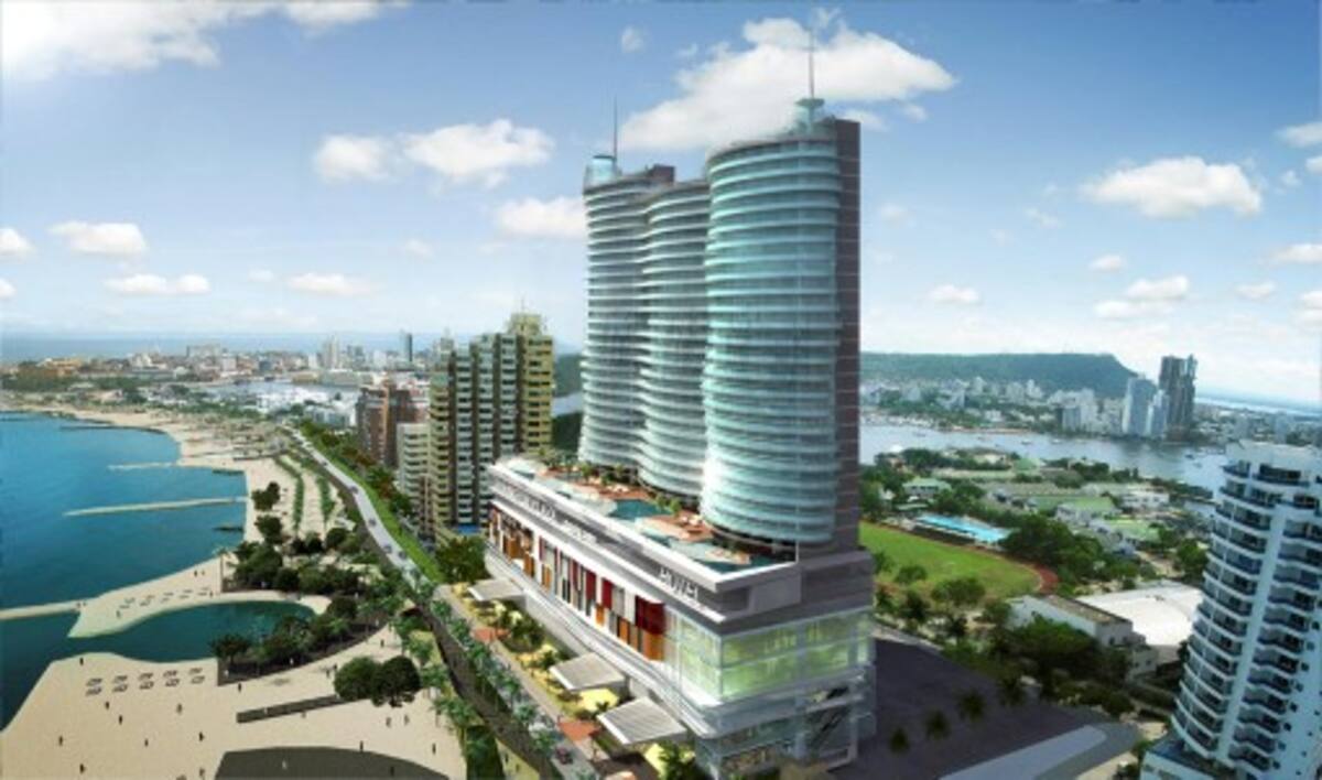 Complejo comercial, habitacional y hotelero Washington Plaza, en la Carrera Primera de Bocagrande. CORTESÍA