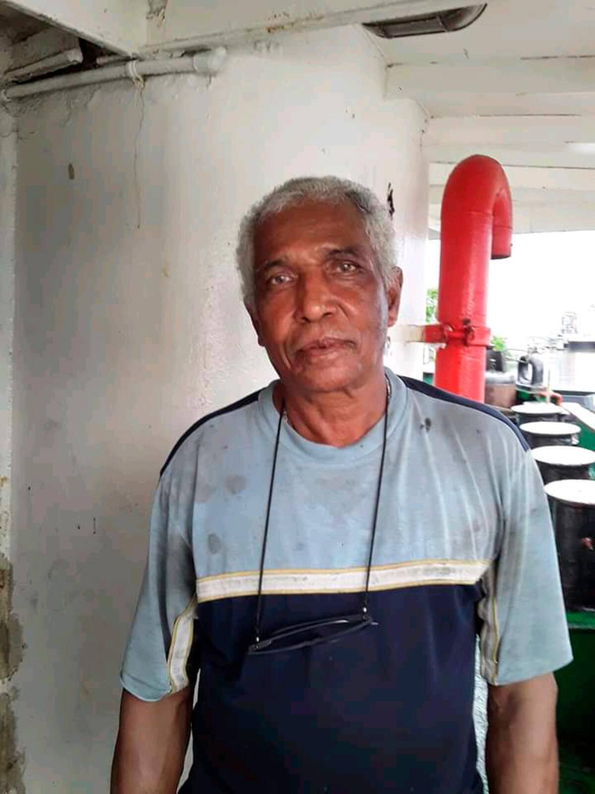 Pablo Roberto, colombiano en el barco.