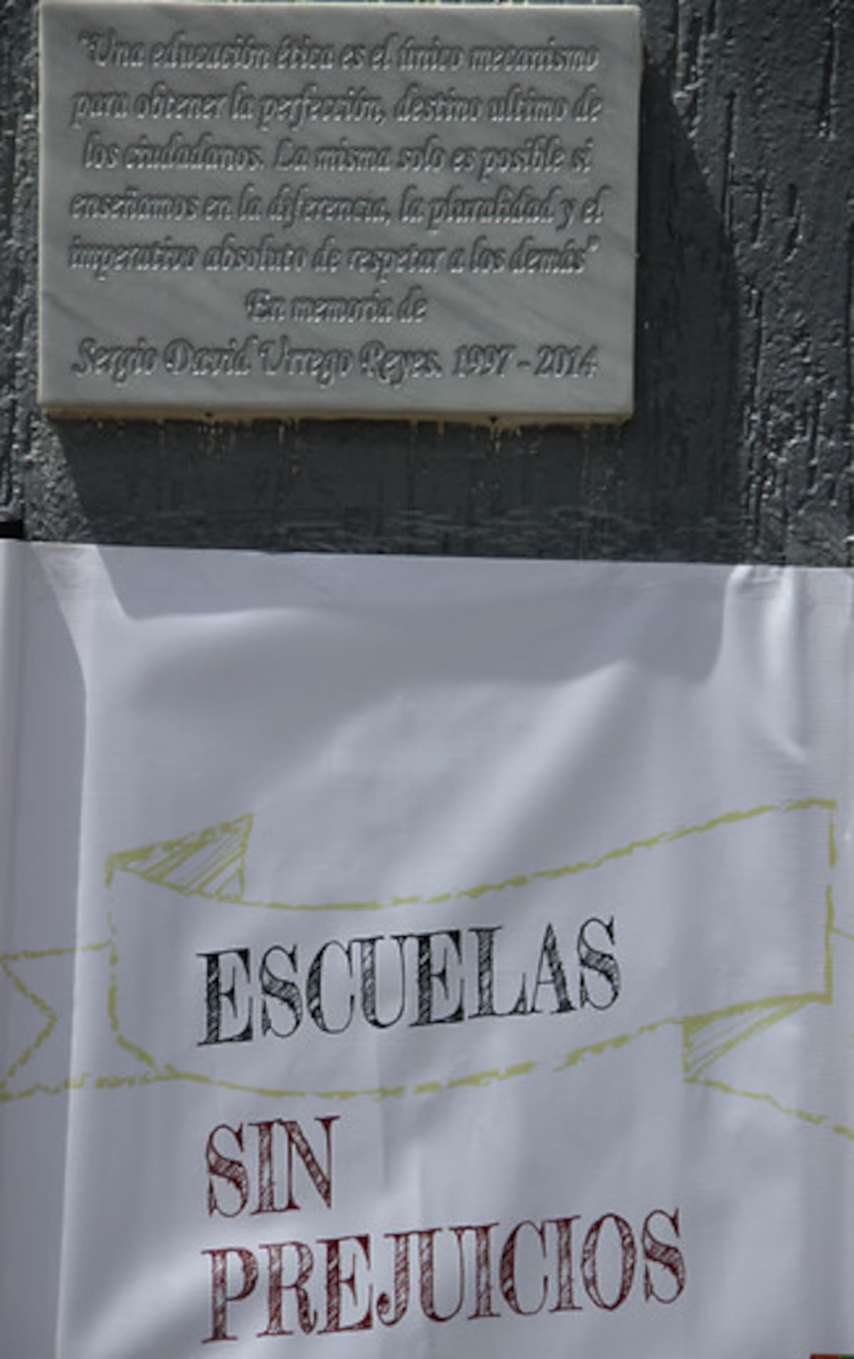 Acto de desagravio en memoria de Sergio Urrego. COLPRENSA