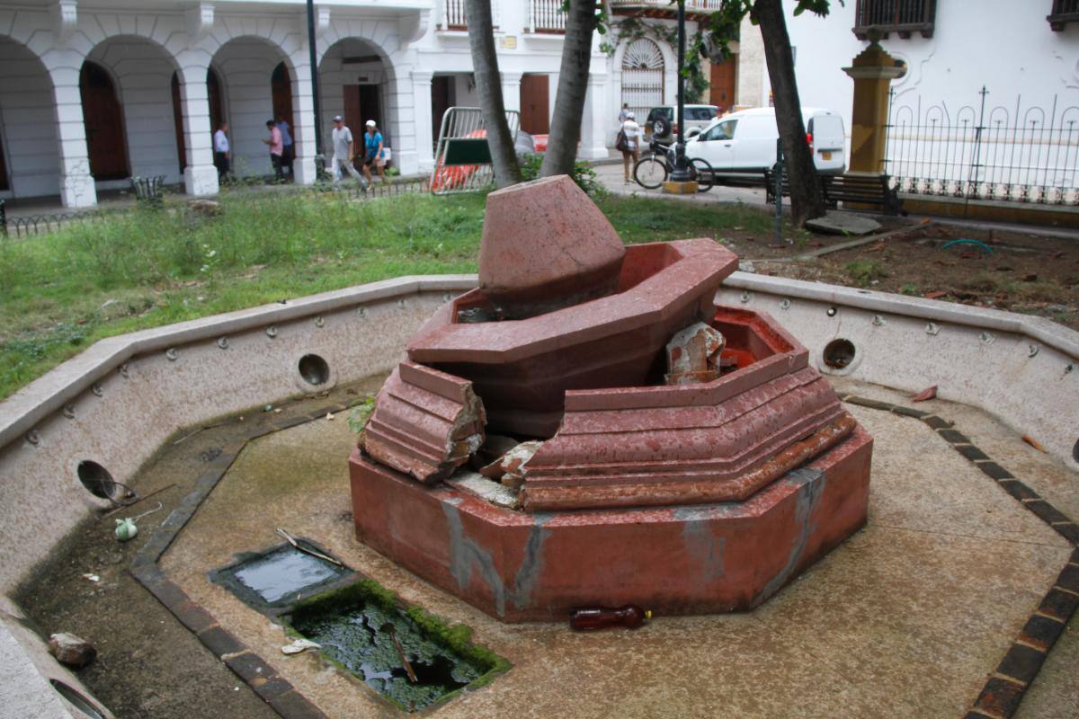 El parque luce en muy malas condiciones.