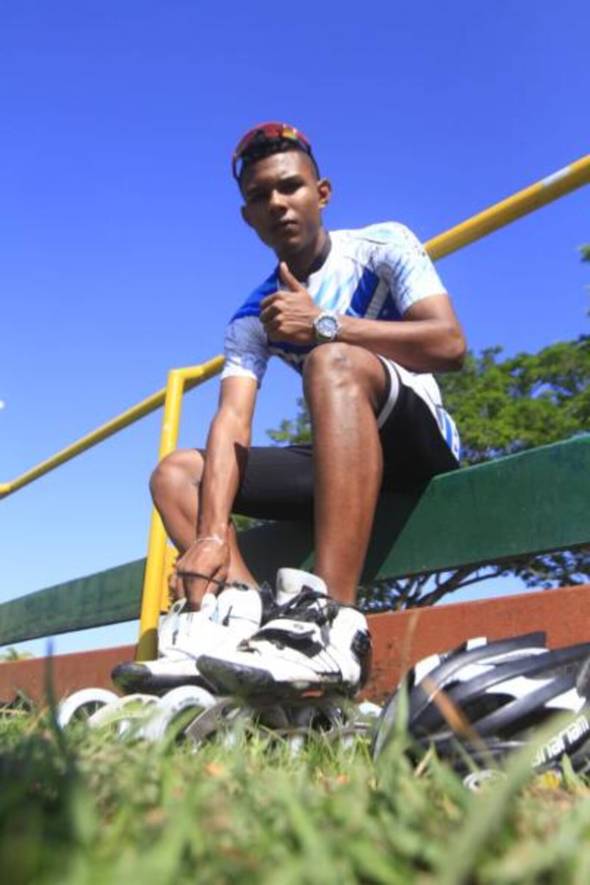 Salomón Carballo, el joven arjonero que pisa fuerte en el patinaje nacional. //julio castaño/el universal