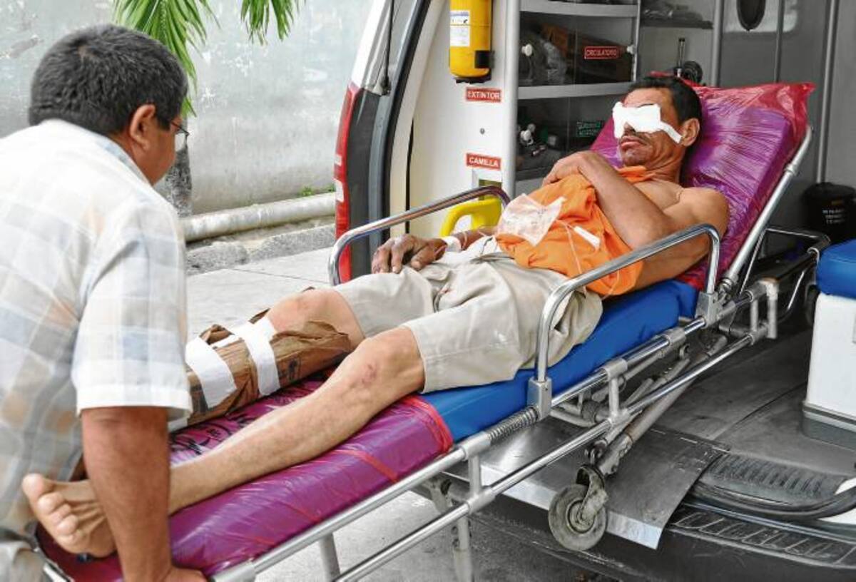 Wilmer Canchila Paternina sufrió politraumatismos en los ojos, así como lesiones en su pierna derecha.