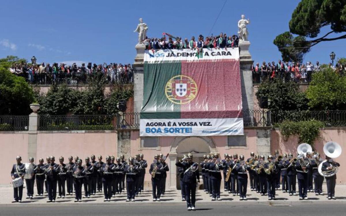 Recibimiento de la selección de fútbol de Portugal. FOTOS AFP