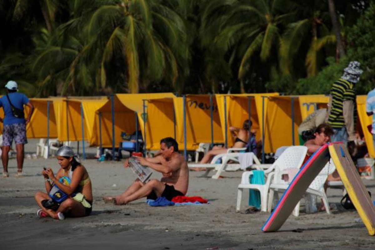 Las playas de Cartagena fueron poco concurridas durante el fin de semana. Julie Parra Benítez