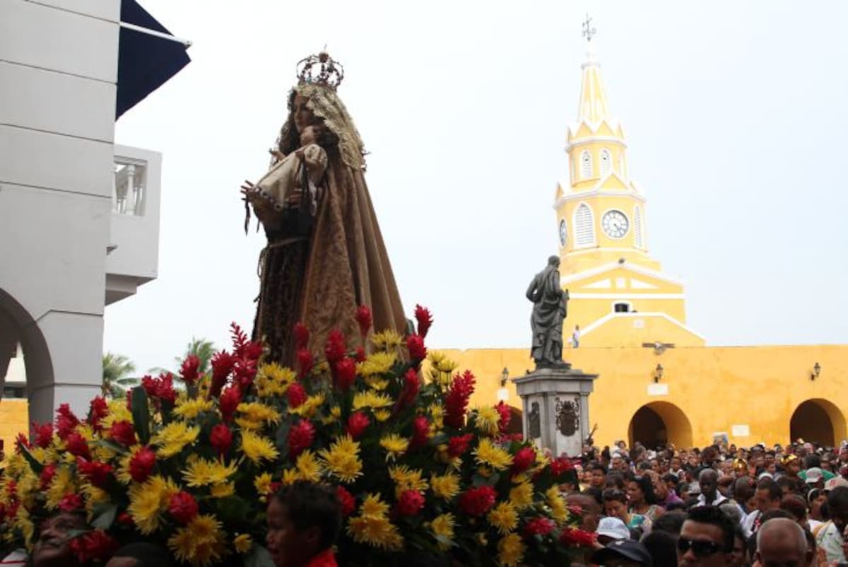 Procesión a la Virgen de Carmen realizada en Cartagena en 2015. Archivo