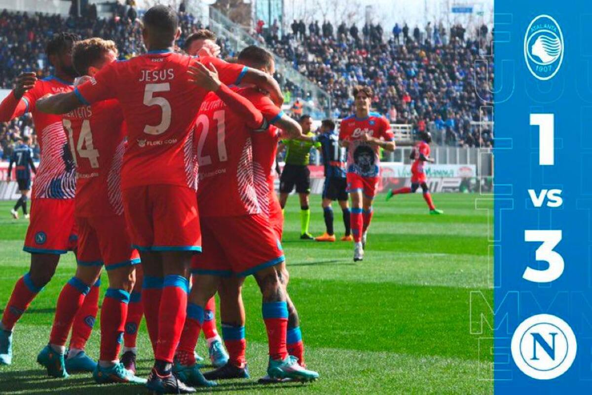 El Nápoles impone su efectividad en Bérgamo y presiona al Milan