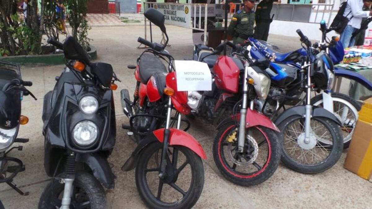 Motocicletas recuperadas. EL UNIVERSAL