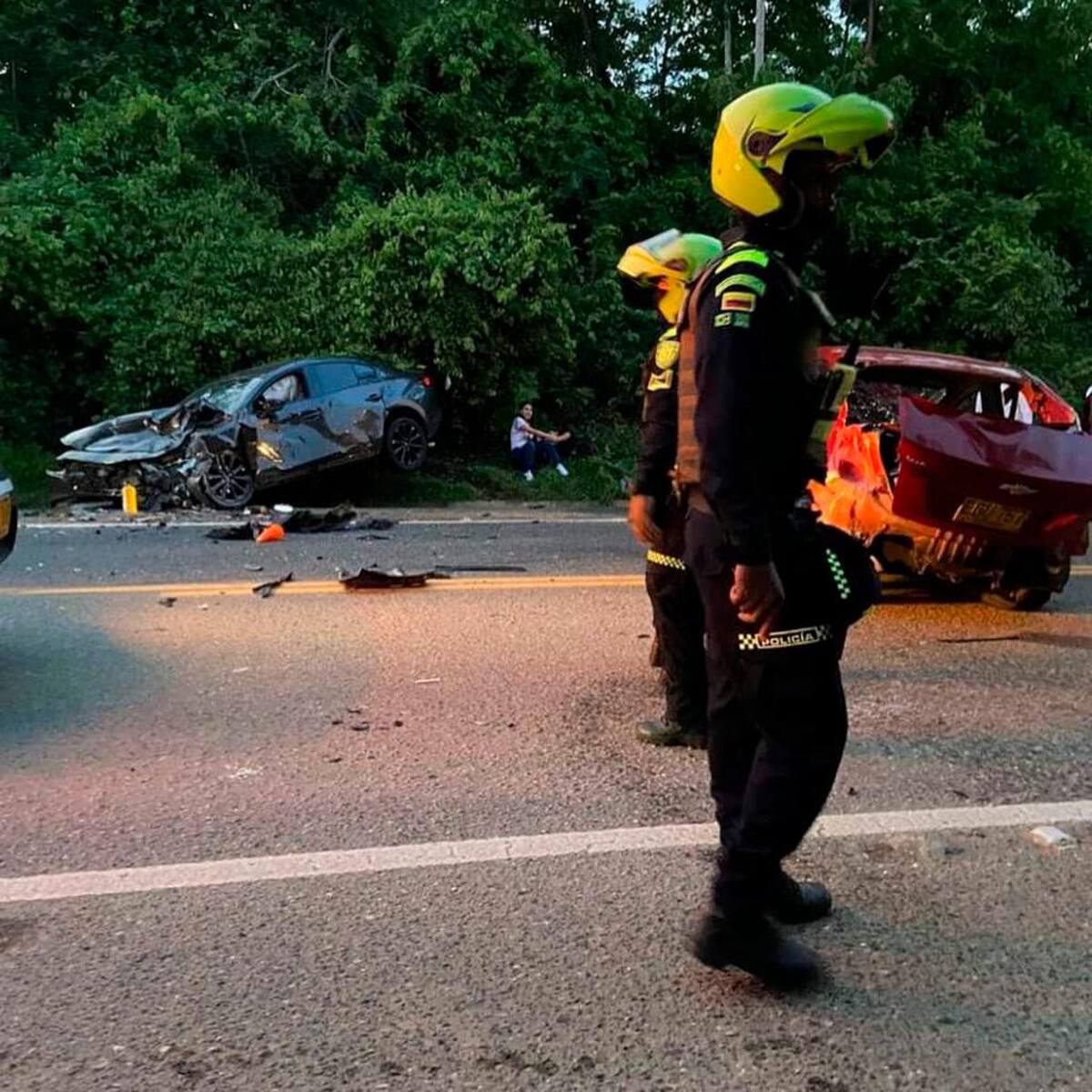 El accidente ocurrió a eso de las 6:30 p. m. de este viernes.//Cortesía