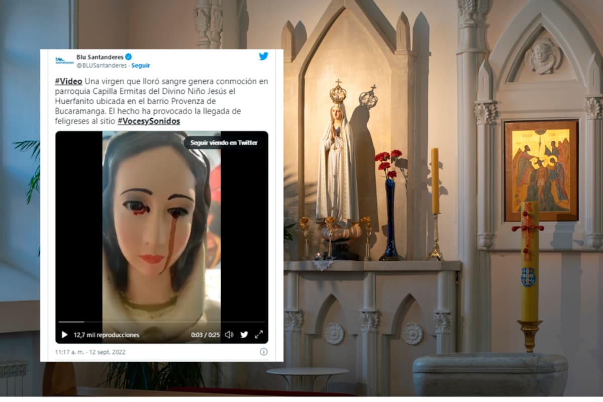 Video: revolución en Bucaramanga por la virgen María que ‘llora sangre’