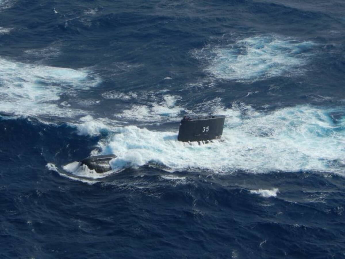 El Submarino iba a Estados Unidos. CORTESÍA ARMADA