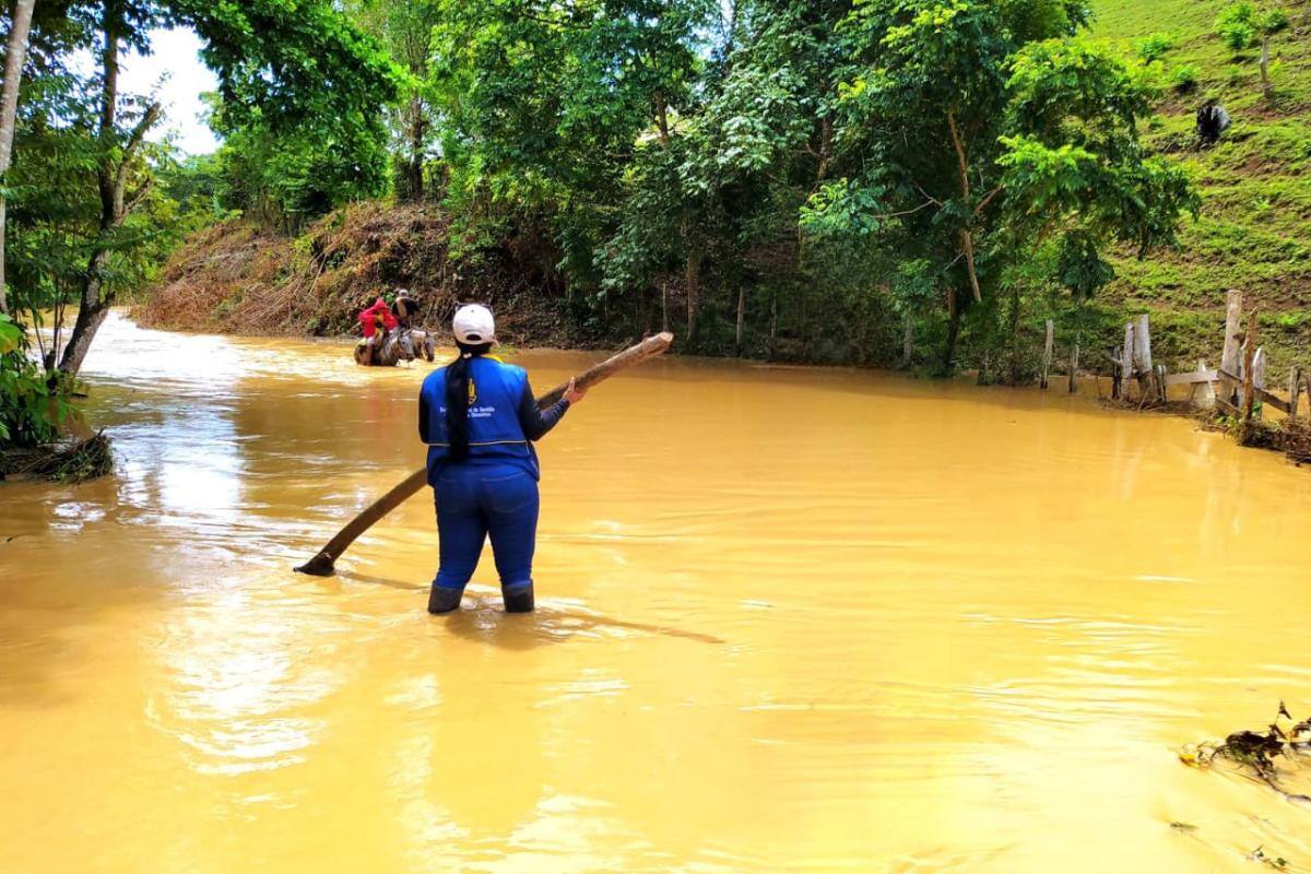 Zona rural de Montería está bajo el agua por fuertes lluvias