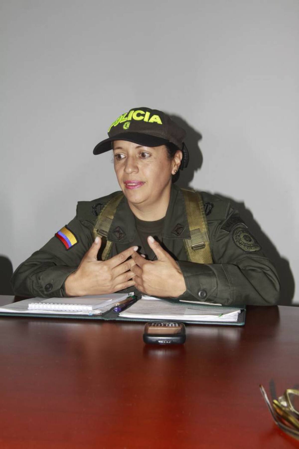 Lília Amparo Garzón, comandante operativa de la Policía Metropolitana de Cartagena.