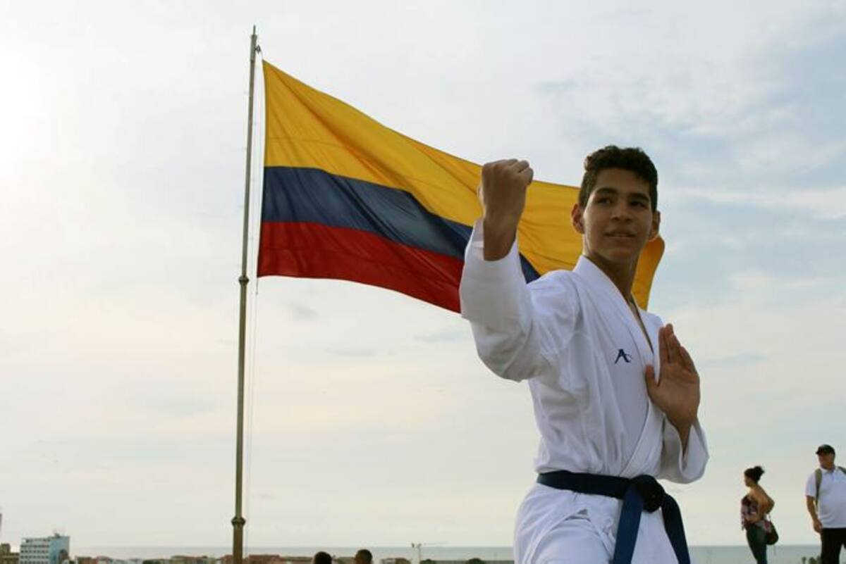 Federico García, karateca de Bolívar, que sueña con estar en el Mundial de Tenerife (España). ARCHIVO