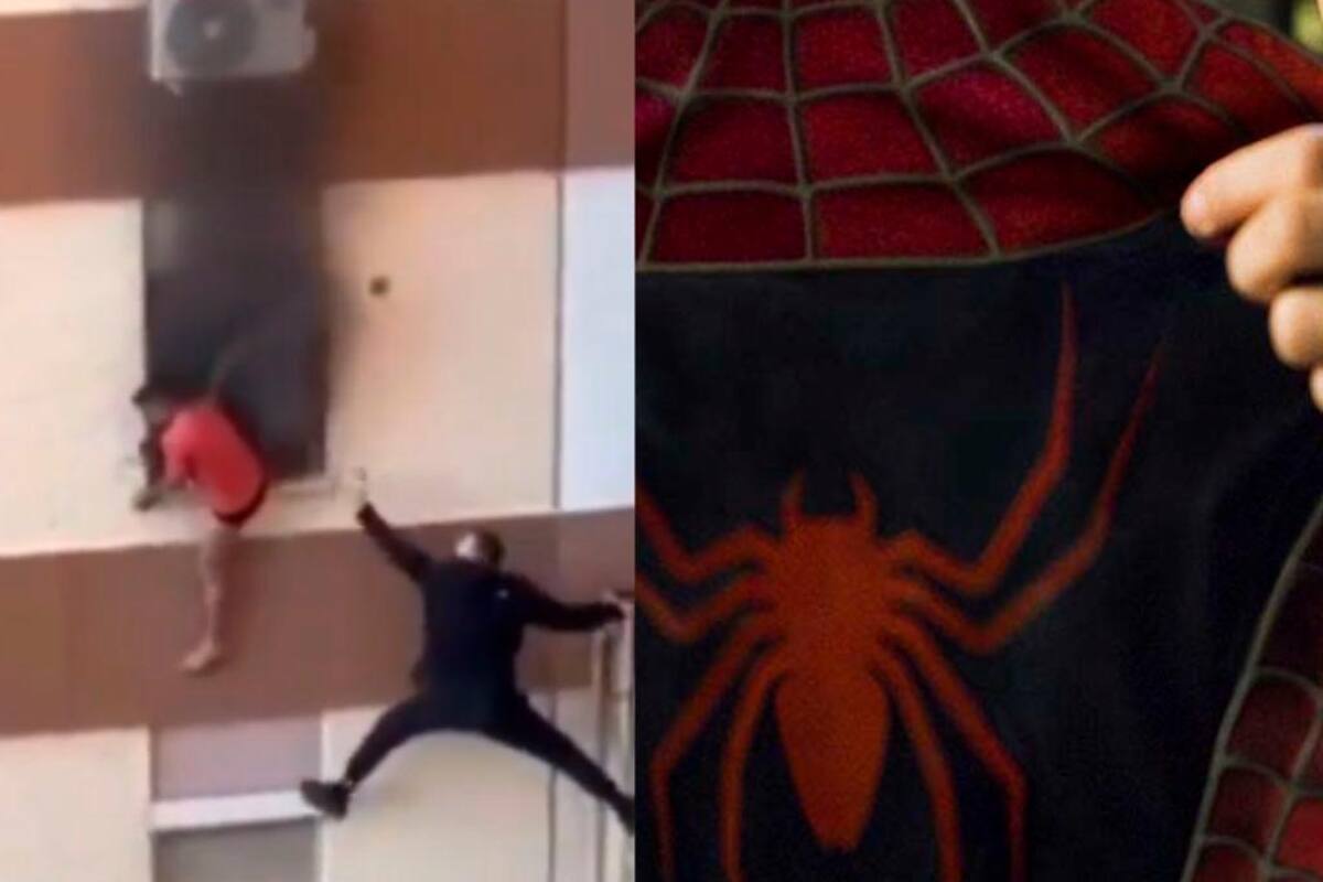 Video: hombre se disfrazó de héroe y rescató a una familia de un incendio