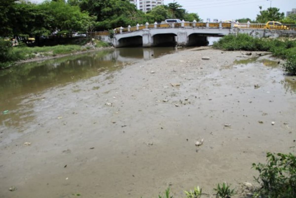 Con los trabajos de limpieza al Caño de Bazurto, Edurbe busca mejorar el flujo de agua entre la Laguna de San Lázaro y la Ciénaga de Las Quintas. OSCAR DÍAZ ACOSTA-EL UNIVERSAL