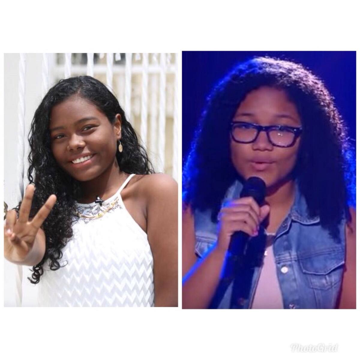 Laura Vanessa y Aura, participantes de La Voz Kids Colombia 2018. Archivo universal / La Voz Kids Colombia