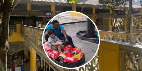 Amor por el trabajo: cartagenero se subió a carro de juguete con cliente autista