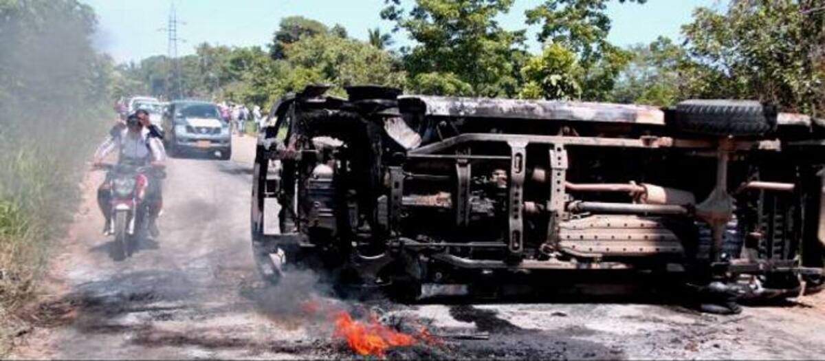 Imagen de las protestas en el Catatumbo. COLPRENSA